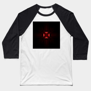 Ominous Red Kaleidoscope pattern (Seamless) 5 Baseball T-Shirt